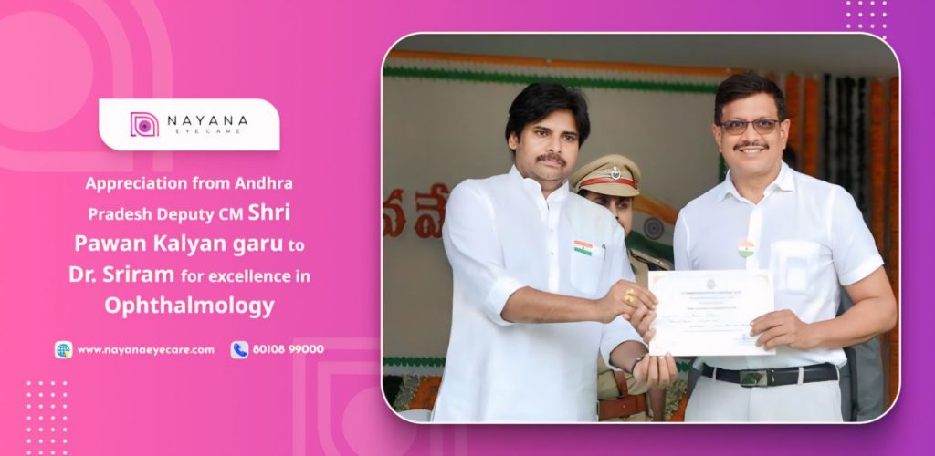Dr. Sriram Excellence in Ophthalmology Recognized by Andhra Pradesh Deputy CM